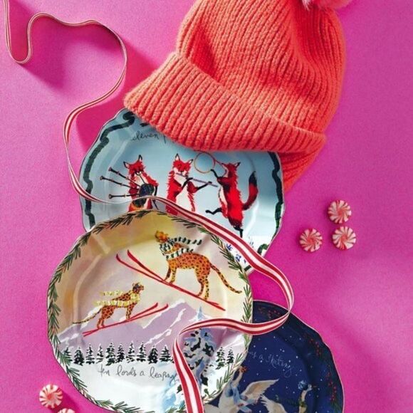 ANTHROPOLOGIE 12 Days Two Turtledoves Plate - Picture 4 of 14